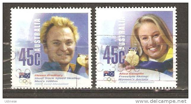AUSTRALIA 2002 - OLYMPIC GOLDEN MEDAILS  - USED OBLITERE GESTEMPELT - Hiver 2002: Salt Lake City