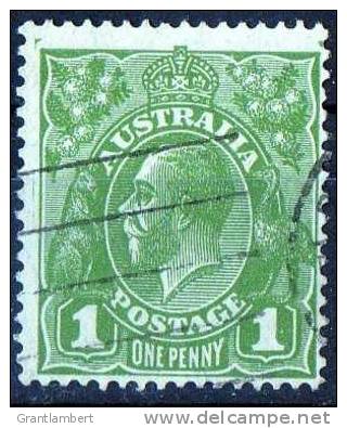 Australia 1926 King George V 1d Sage-green - Small Multiple Wmk P 13.5 Used - Actual Stamp - Centred Right & Low - SG95 - Usados