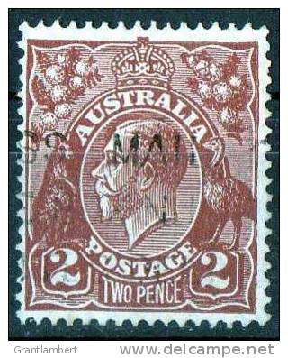 Australia 1926 King George V 2d Red-brown - Small Multiple Wmk P 13.5 Used - Actual Stamp - - - SG98 - Used Stamps