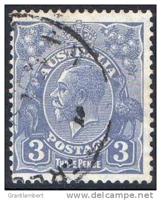 Australia 1926 King George V 3d Dull Ultramarine - Small Multiple Wmk P 13.5 Used - Actual Stamp - SG100 - Usados