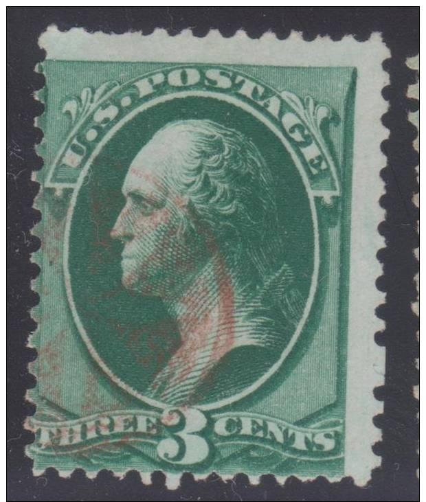 1870-88 3¢ BANKNOTE FANCY CANCEL 600 DPI IMAGE °  FREE  SHIPPING - Usati