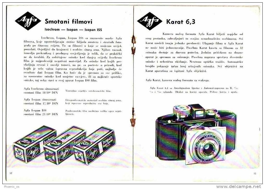 PHOTOGRAPHY - AGFA- Croatia, 27 Pages, Croatian Language, Year 1940, Illustrated, Dim: 170 X 125 Mm, Punctured - Idiomas Eslavos