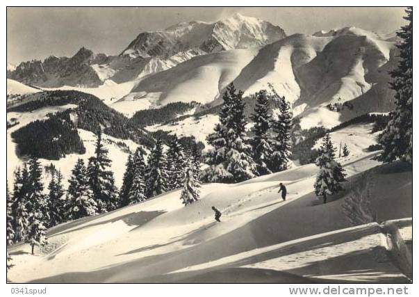 Jeux Olympiques1968 Grenoble  France  38  Les Deux Alpes  Sur Carte Skieurs - Winter 1968: Grenoble