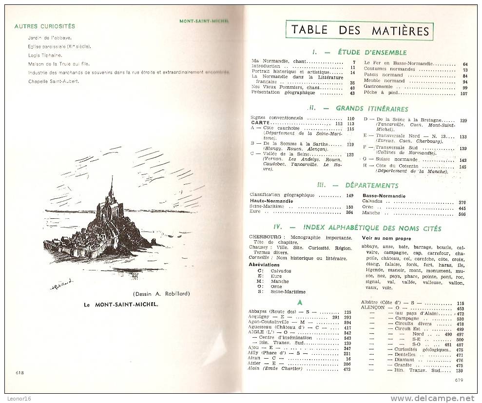 NORMANDIE  -  " GUIDE TOURISTIQUE M.A.I.F. 1966 " LIVRE DE 632 PAGES Avec NOMBREUSES PHOTOS Et TEXTES - Normandië