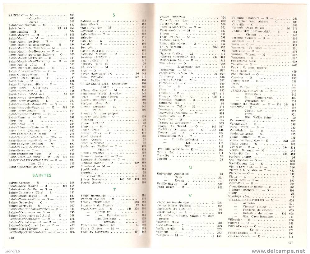 NORMANDIE  -  " GUIDE TOURISTIQUE M.A.I.F. 1966 " LIVRE DE 632 PAGES avec NOMBREUSES PHOTOS et TEXTES