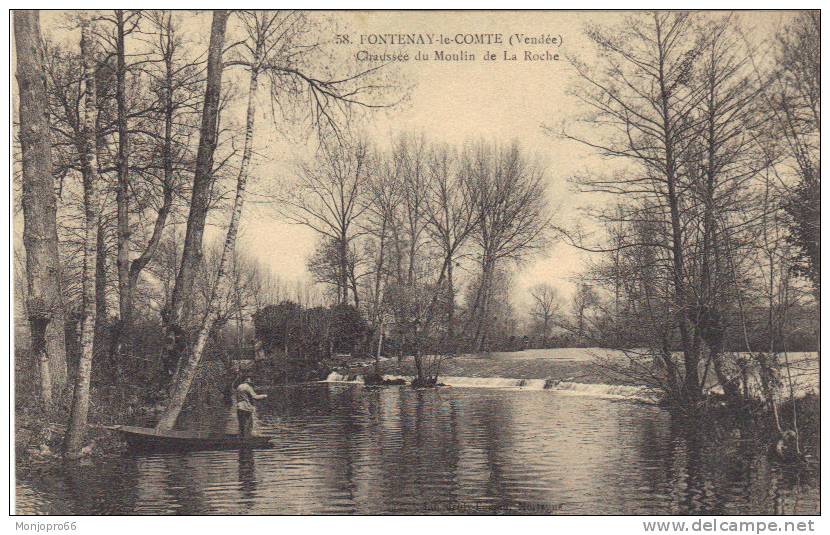 CPA De Fontenay Le Comte   Chaussée Du Moulin De La Roche - Fontenay Le Comte