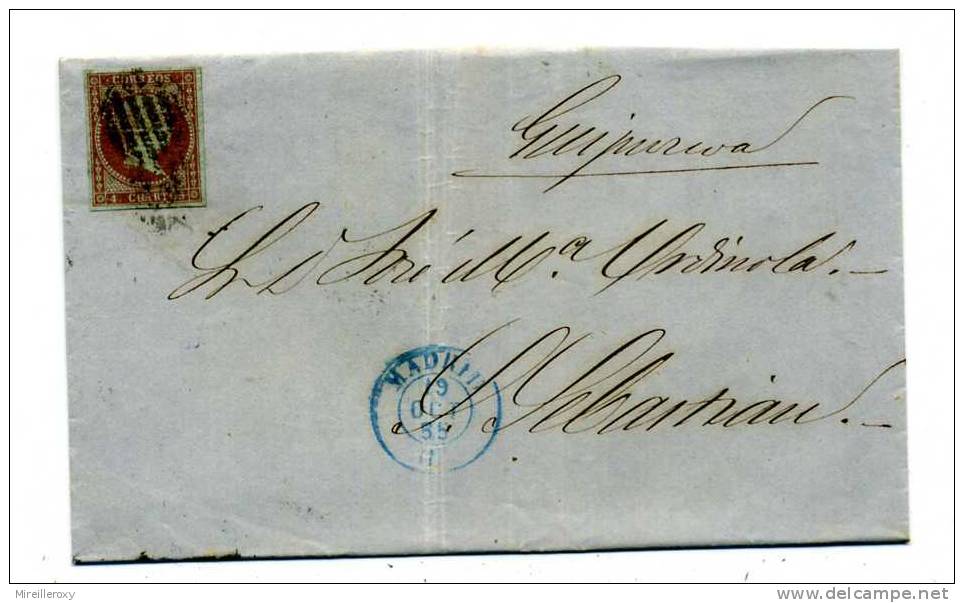 LETTRE  DE MADRID  1855 POUR  ST SEBASTIAN  ESPAGNE - Briefe U. Dokumente