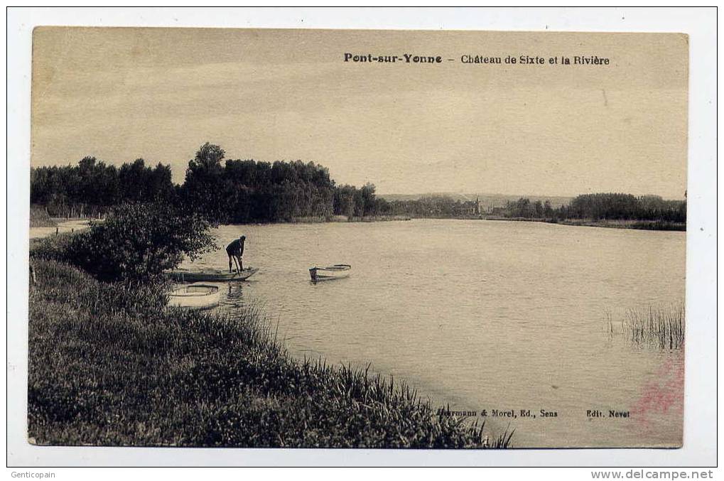 Q21 - PONT-sur-YONNE - Château De SIXTE Et La Ivière (1924) - Pont Sur Yonne
