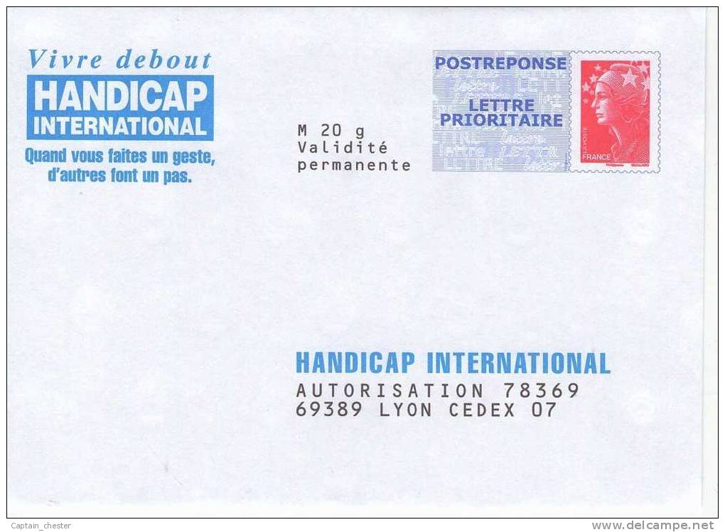 POSTREPONSE " HANDICAP INTERNATIONAL " ( 08P298 -  BEAUJARD NEUF ) - Prêts-à-poster: Réponse /Beaujard