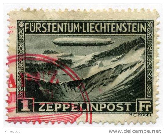 FL 1931,  Graf-Zeppelin, Cote 100 €, Ø Spéciale En Rouge - Gebraucht
