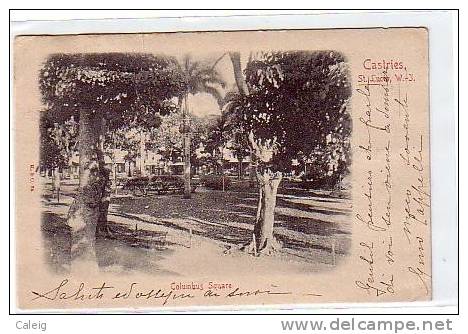 S.Lucia - Castries Columbus Square Used 1905 To Italy- One Stamp Flown - Sainte-Lucie