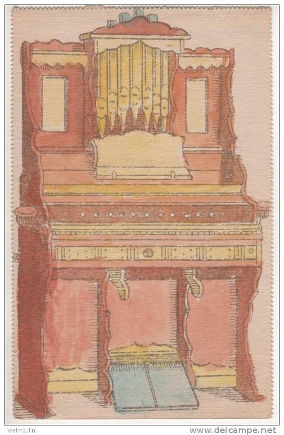 CARTE POSTALE RAPHAEL TUCK A COLORIER PAINTBOX ORGUE BELLE CARTE - Tuck, Raphael