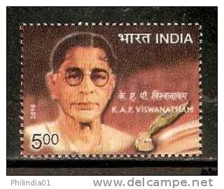 India 2010 K A P Viswanatham Famous People 1v MNH Inde Indien - Neufs