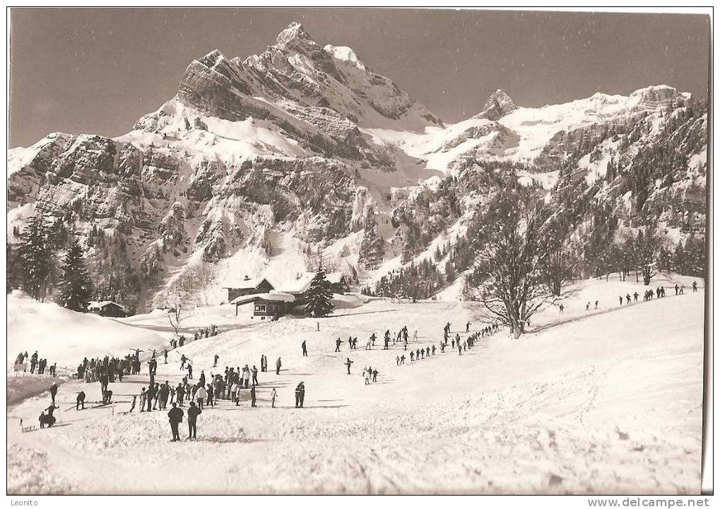 Braunwald Skischulplatz Mit Blick Gegen Ortstock U. Hoher Turm Ca. 1960 - Braunwald