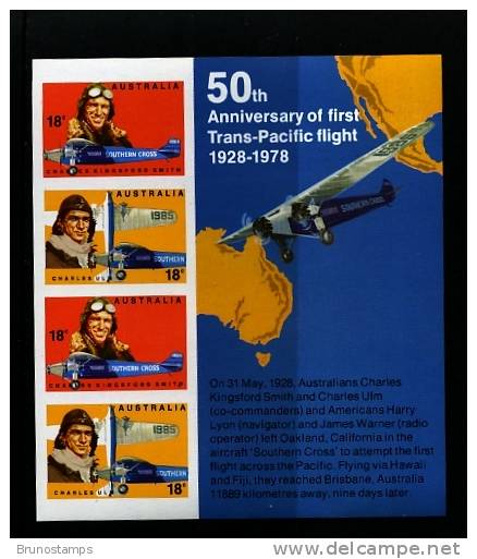 AUSTRALIA - 1978  EARLY AUSTRALIAN  AVIATORS   MS  MINT NH - Blocks & Sheetlets