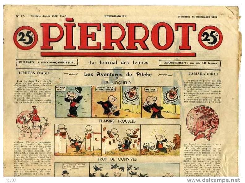 - PIERROT N°37 1935 - Pierrot