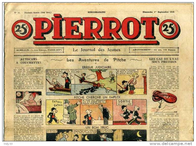 - PIERROT N°35  1935 - Pierrot