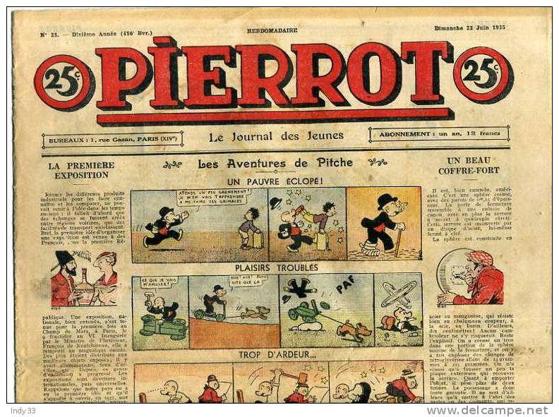 - PIERROT N°25  1935 - Pierrot