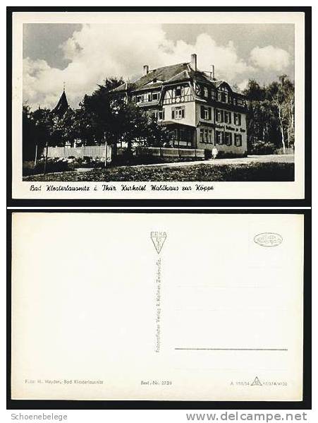 A261) Bad Klosterlausnitz Kurhotel Um 1957 Karte S/w - Bad Klosterlausnitz