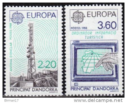 ANDORRE 1988 Europa Transports Et Communication N° 369-370 YT Neuf ** Mnh - 1988