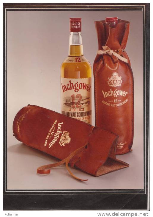 01/P1 - Pubblicità INCHGOWER Highland Malt SCOTCH WHISKY 12 Years Old / Custodia Pelle / Vera Foto - Alcools