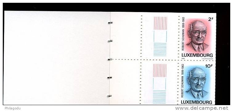 Luxembourg Carnet Batiment  Europe Et Robert Shuman 1106/1107 ** - Unused Stamps