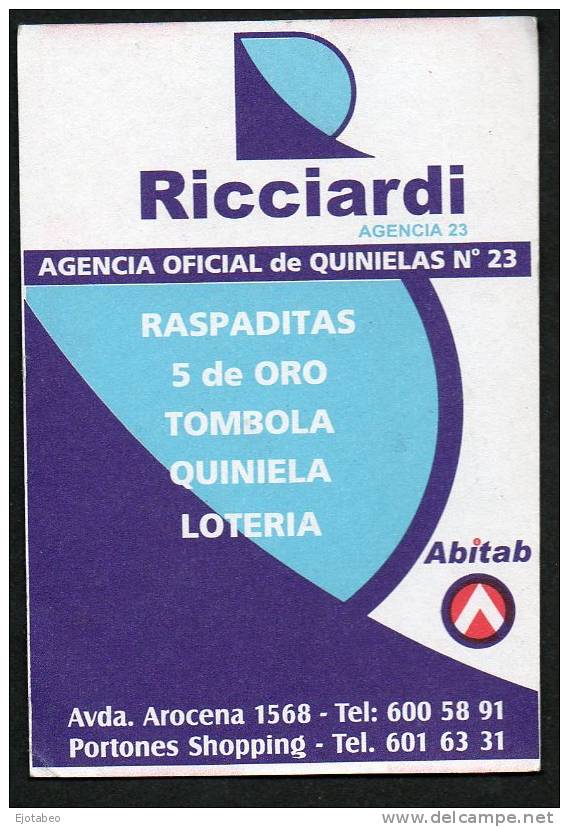 9-URUGUAY-Calendarios-Ric Ciardi,Ag.   Of. De Quinielas-2005 REBAJADA !!!!!!!!! - Calendarios