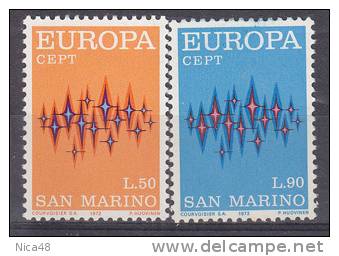 Europa  1972 Nuovi San Marino Serie Completa - 1972