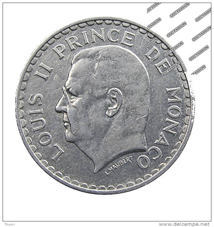 Monaco - 5 Francs -  1945 -   TTB -  Alu - 1960-2001 Franchi Nuovi