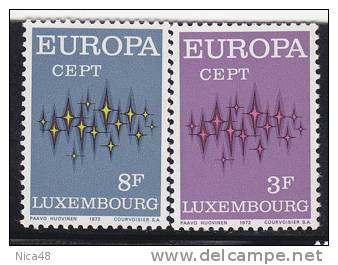 Europa  1972 Nuovi Lussemburgo Serie Completa - 1972