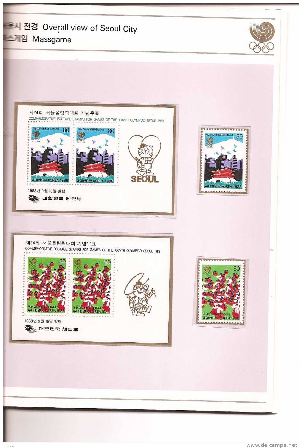 Corée Du Sud Jeux Olympique 1988 ** Superbe Livret  (1021/25) - Korea, South