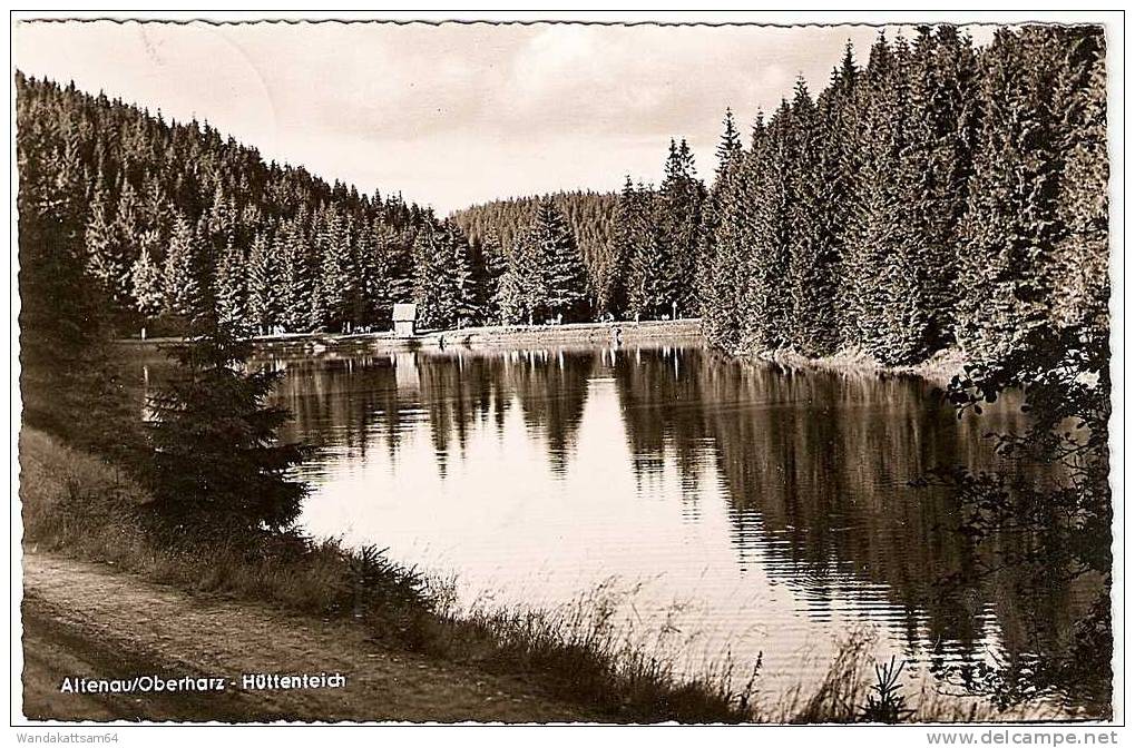 AK ALTENAU / OBERHARZ Hüttenteich 14.5.59.-18 (20b) ALTENAU (OBERHARZ) C Nach 24 Leck Mit 1 X 10 PF DEUTSCHE BUNDESPOST - Altenau