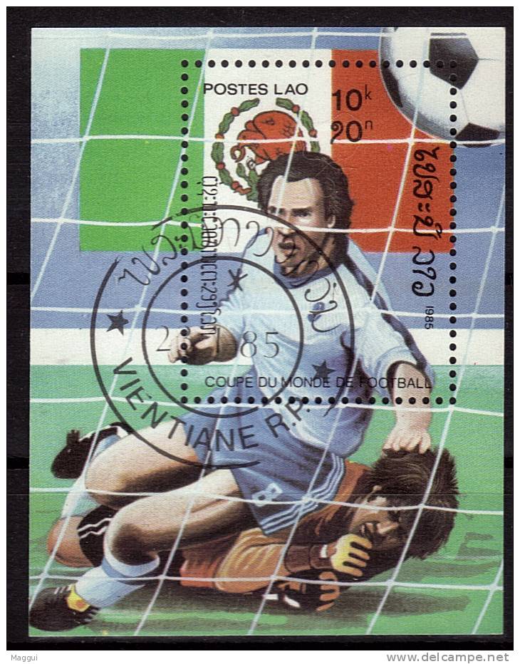 LAOS    BF 84   Oblitere  Cup 1986   Football  Soccer  Fussball - 1986 – México