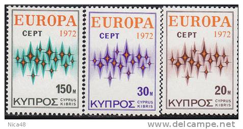 Europa  1972 Nuovi Cipro Serie Completa - 1972