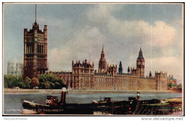 Royaume Uni - Angleterre - LONDON. - Houses Of Parliament. LITHO. Ed. Arthur Dixon N° 030 - Houses Of Parliament