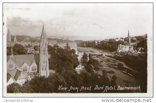 VIEW From MONT DORE Hotel  - REAL PHOTO PCd - Bournemouth - Dorset - Bournemouth (desde 1972)