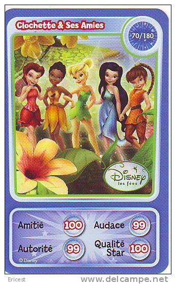 CARTE AUCHAN DISNEY CLOCHETTE ET SES AMIES 70/180 BON ETAT - Disney