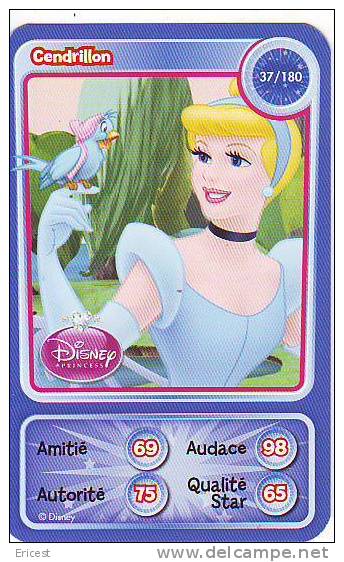 CARTE AUCHAN DISNEY CENDRILLON 37/180 BON ETAT - Disney