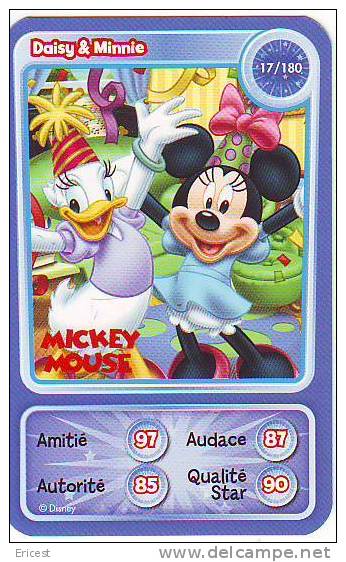 CARTE AUCHAN DISNEY DAISY & MINNIE 17/180 BON ETAT - Disney