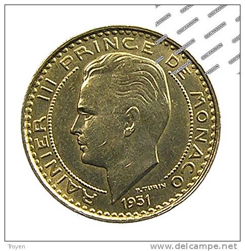 Monaco - 10 Francs - 1951 - Cu.Alu - TTB+ - 1949-1956 Alte Francs