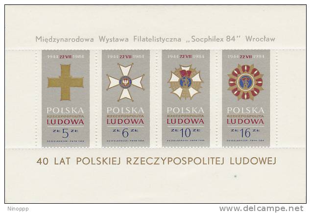 Poland-1984  40th Anniversary Of July Manifesto Souvenir Sheet MNH - Full Sheets