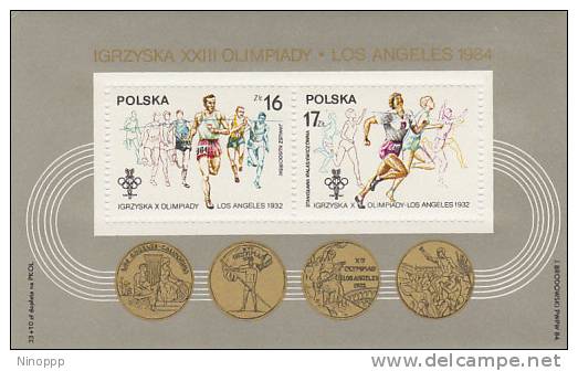 Poland-1984 Los Angeles Olympic Games  Souvenir Sheet MNH - Volledige Vellen