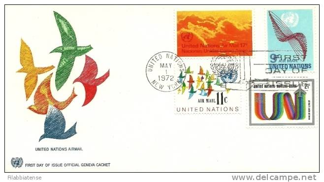 1972 - Nazioni Unite New York  PA 15/18 Valori Complementari Fdc, - ONU