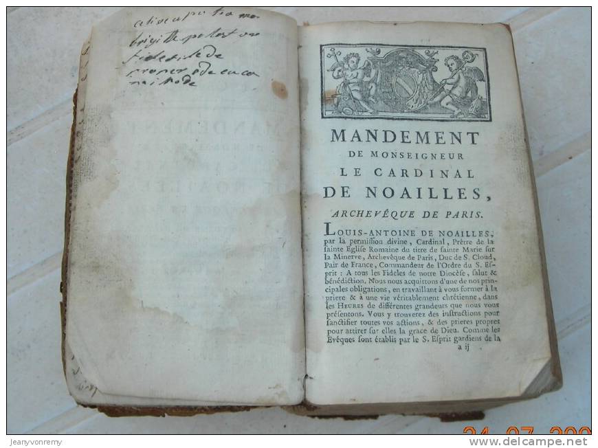 Heures Imprimées Par L´ordre De Monseigneur Le Cardinal De Noailles. 1763. - 1701-1800