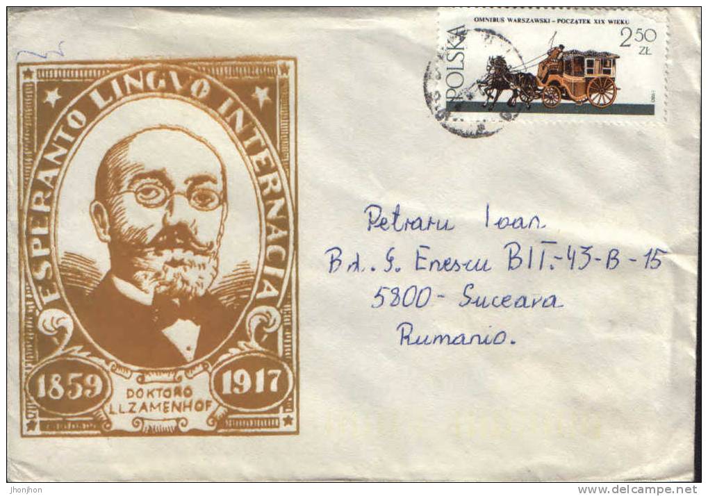 Pologne- Circulated Envelope 1981-Dr.Ludwig Lazarus Zamenhof-The Invent Esperanto - Esperanto