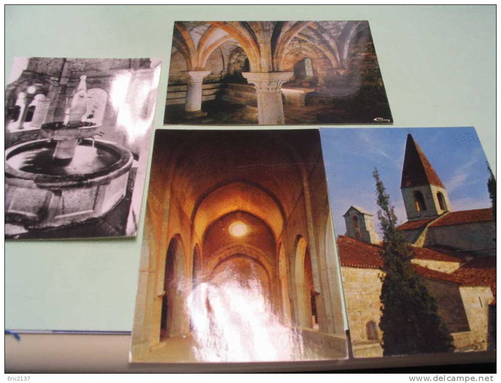 LOT DE 4 CARTES DE L´ABBAYE DE THORONET - Other & Unclassified