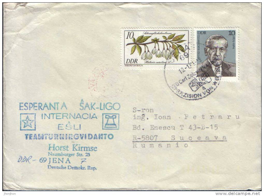 Allemagne(DDR)-Circulated Envelope 1981-Esperanto League Of Chees(esperanta Sak-Liga Internacia ESLI - Esperanto