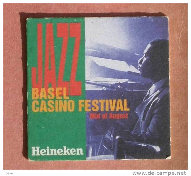 HEINEKEN Basel Casino Jazz Festival Beer Coaster Holland Beercoaster Bière Bier Cerveza Birra Cerveja Mat Mats Sous-bock - Beer Mats