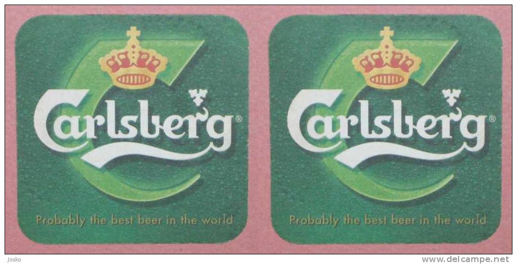 CARLSBERG Beer Coaster ( Denmark ) Beercoaster Bière Bier Cerveza Birra Cerveja Mat Mats Sous-bock Posavasos Coasters - Beer Mats