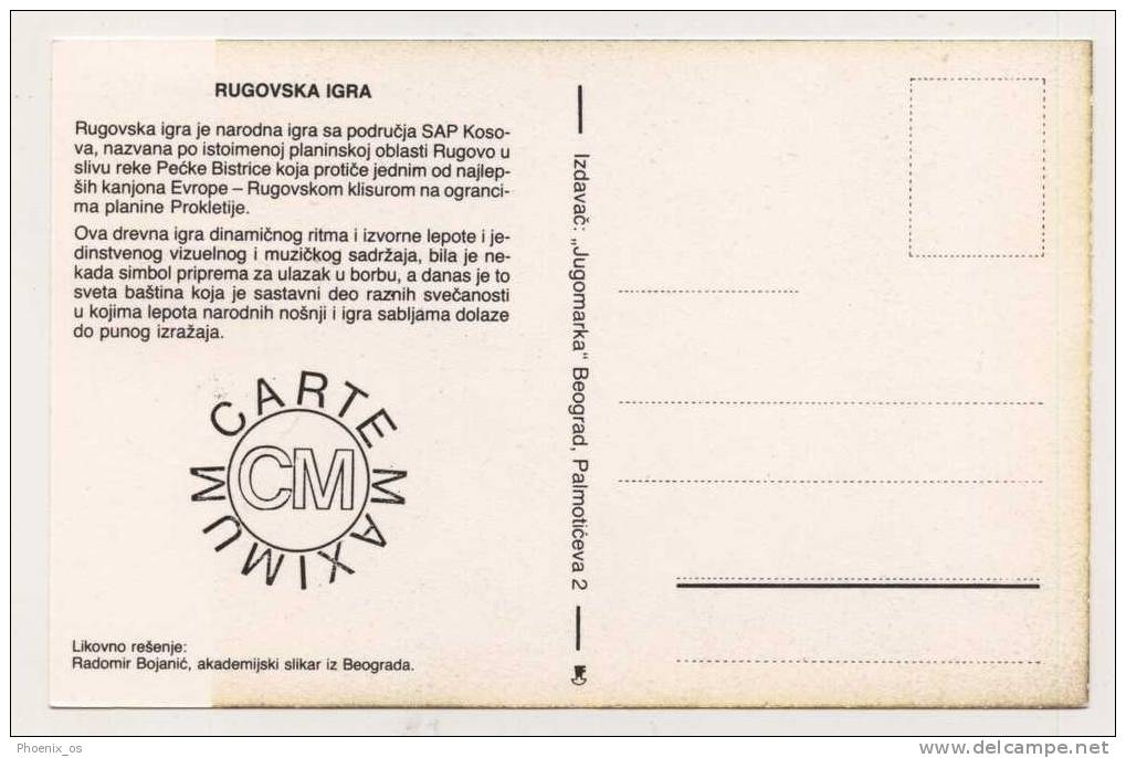 KOSOVO - RUGOVO, Rugovska Igra, Play, Maximum Card, 1986. - Kosovo
